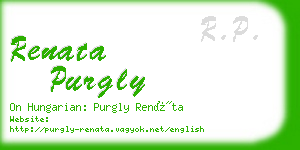 renata purgly business card